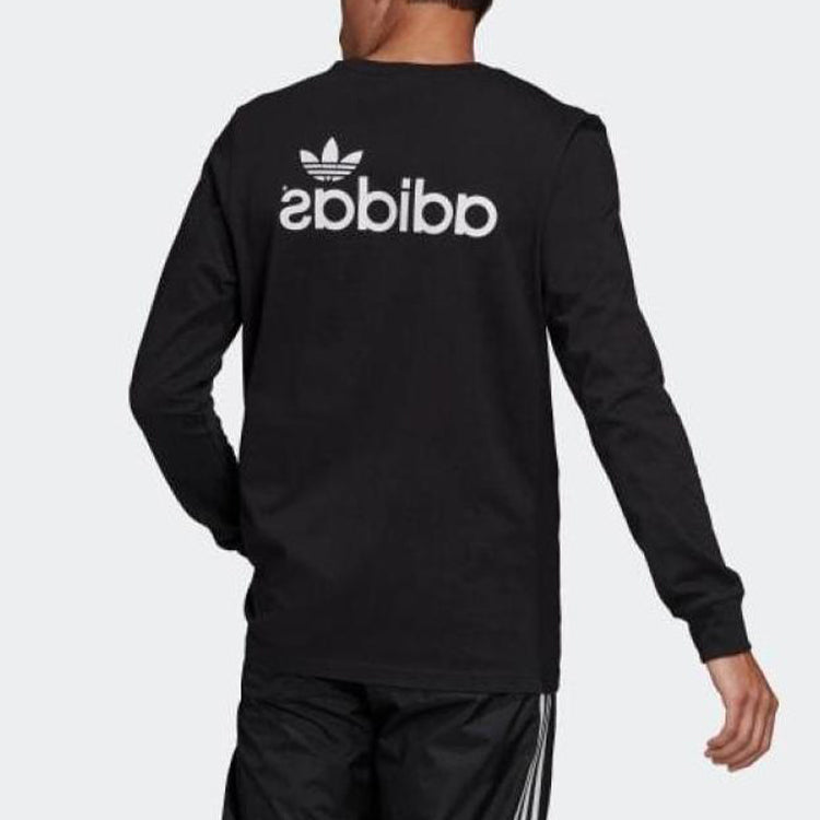 adidas Casual Sports Printing Logo Long Sleeves Black FM3391