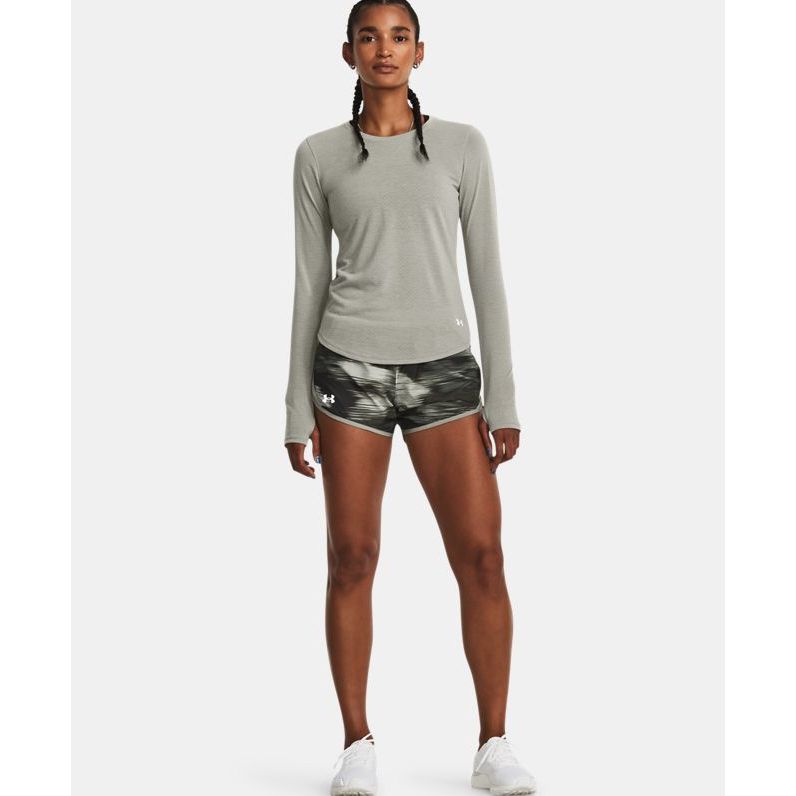 (WMNS) Under Armour Fly-By 2.0 Printed Shorts 'Grey' 1350198-502