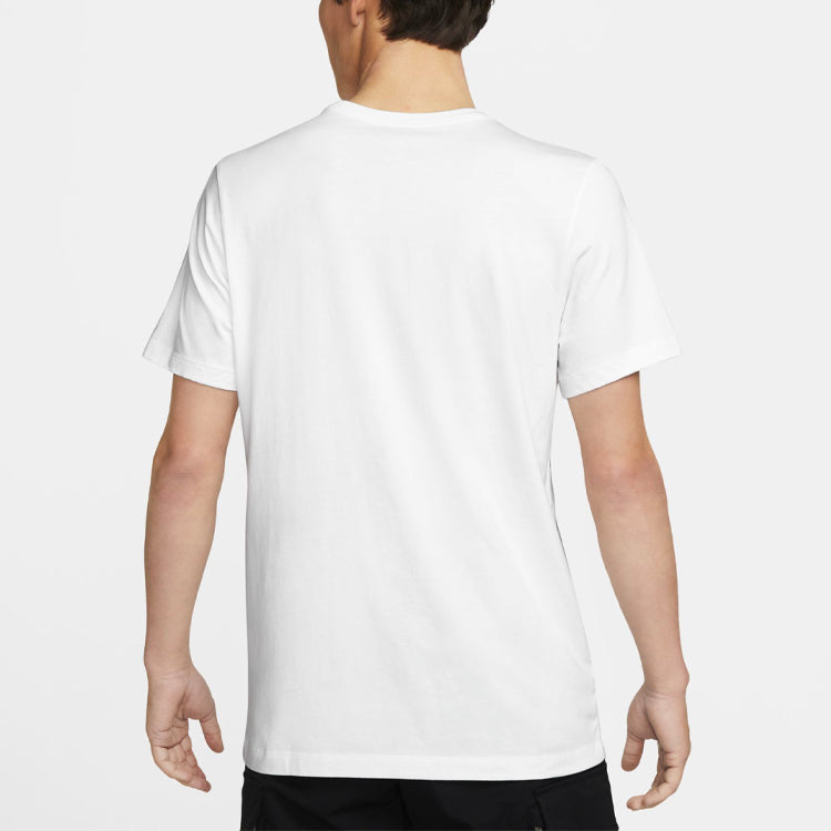 Men's Air Jordan The Shoes Printing Sports Round Neck Short Sleeve White T-Shirt DH8954-100