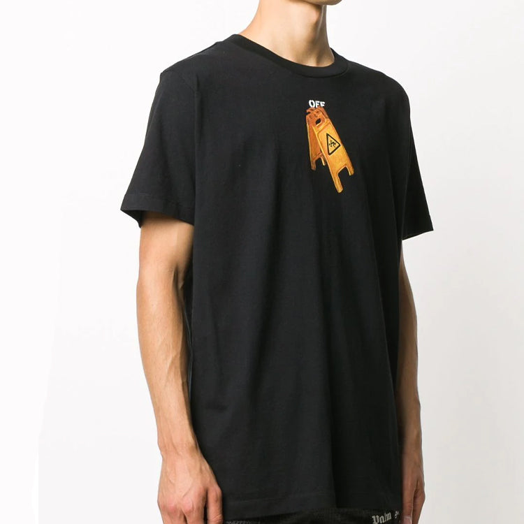 Off-White Pascal Skeleton Printing Short Sleeve Black OMAA027F20FAB0031010