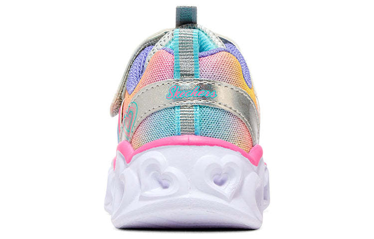 (PS) Skechers Heart Lights 'Silver Multi' 302308N-SMLT