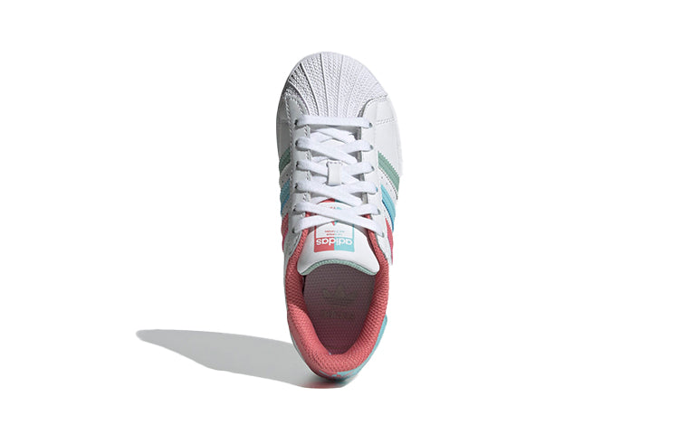 (PS) adidas originals Superstar 'White Pink Blue' FZ0651