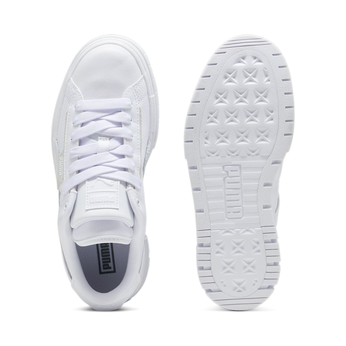 (WMNS) PUMA Mayze Crushed Leather 'White' 396011-01