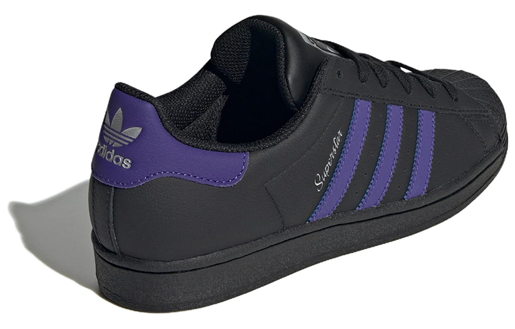 (WMNS) adidas originals Superstar 'Black Purple' IE3000