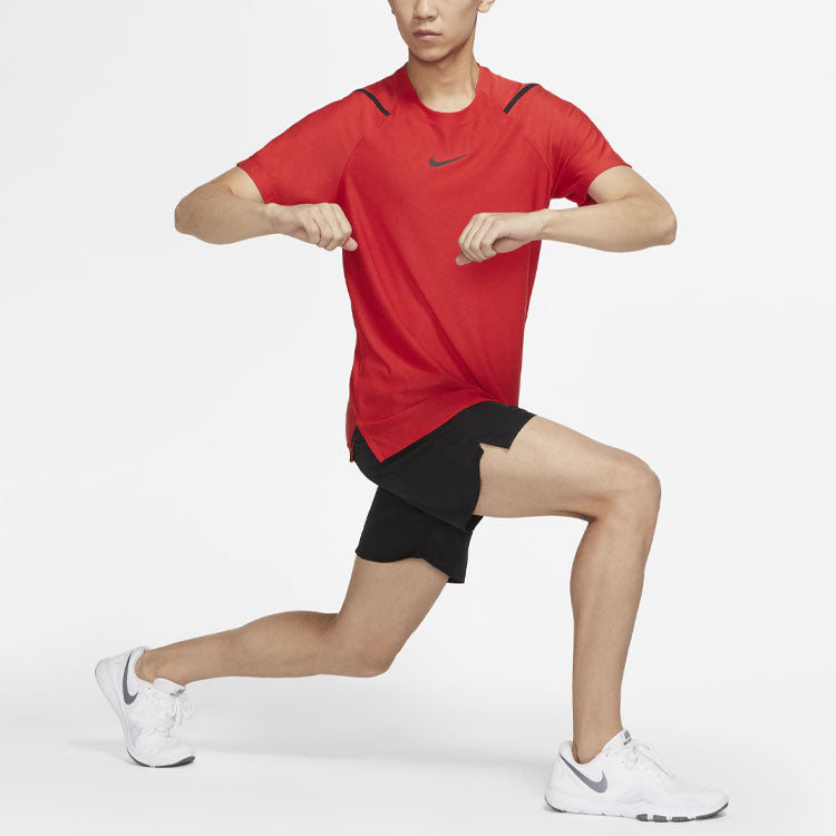 Nike Athleisure Casual Sports Short Sleeve Red CU4990-657