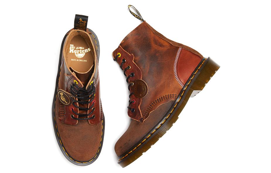 Dr. Martens 1460 Pascal Made in England Deadstock Leather Lace Up Boots 'Mid Brown' 30608486