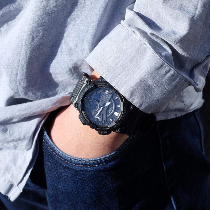 CASIO G Shock Quartz Sports Mens Black Analog AEQ-110W-1B