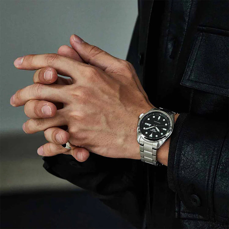 SEIKO No. 5 Japan waterproof Automatic Mechanical Sports Black SRPE55K1