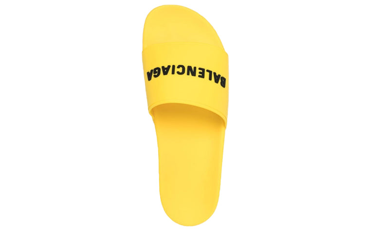 Balenciaga Pool Slides 'Yellow Black' 565826W1S807010