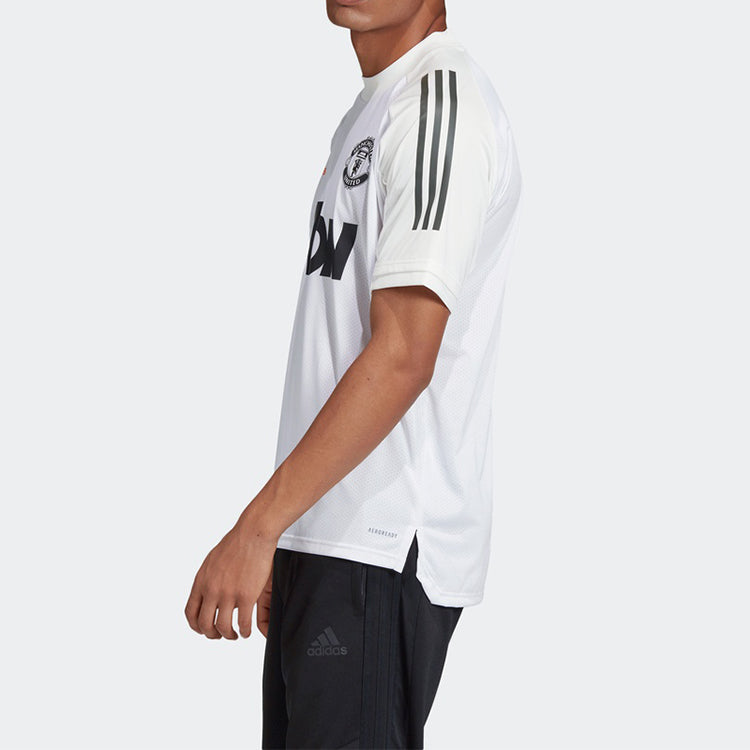 adidas MUFC TR JSY Manchester United Soccer/Football Sports Short Sleeve Jersey White FR3657