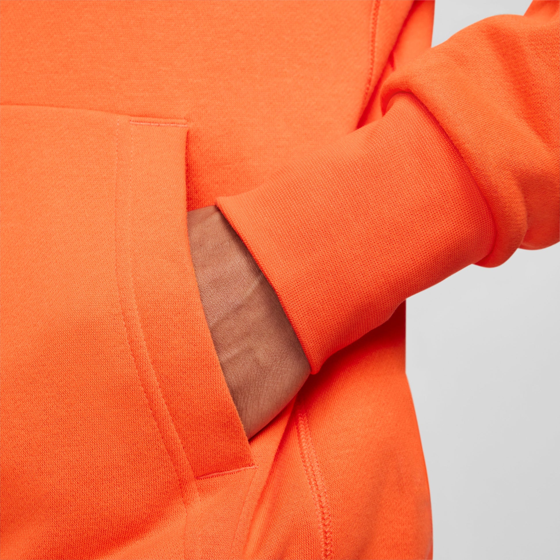 Nike Fleece Pullover Hoodie 'Brilliant Orange' DR9596-820