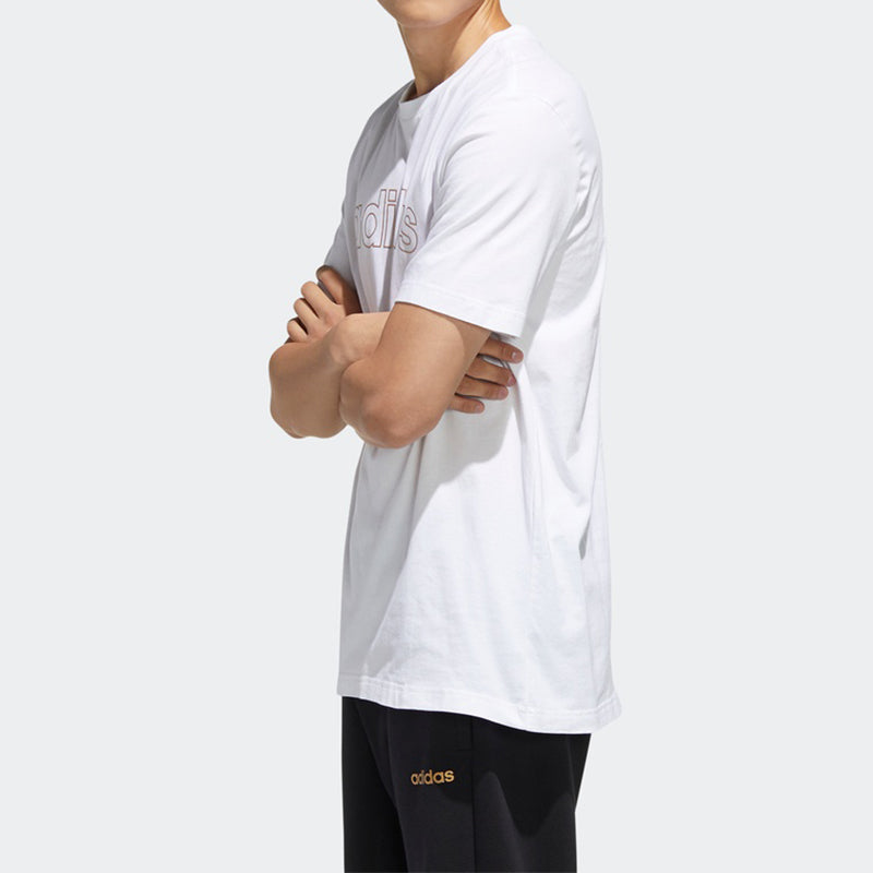 adidas M Ess Br Tee Sports Stylish Round Neck Short Sleeve White FM3444
