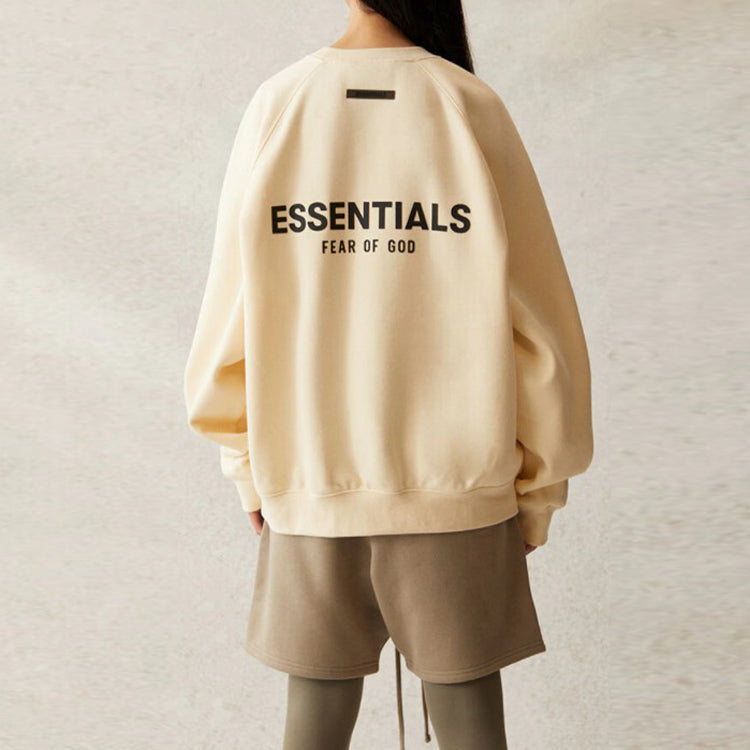 Fear of God Essentials SS21 Pull-Over Crewneck Buttercream Cream FOG-SS21-578