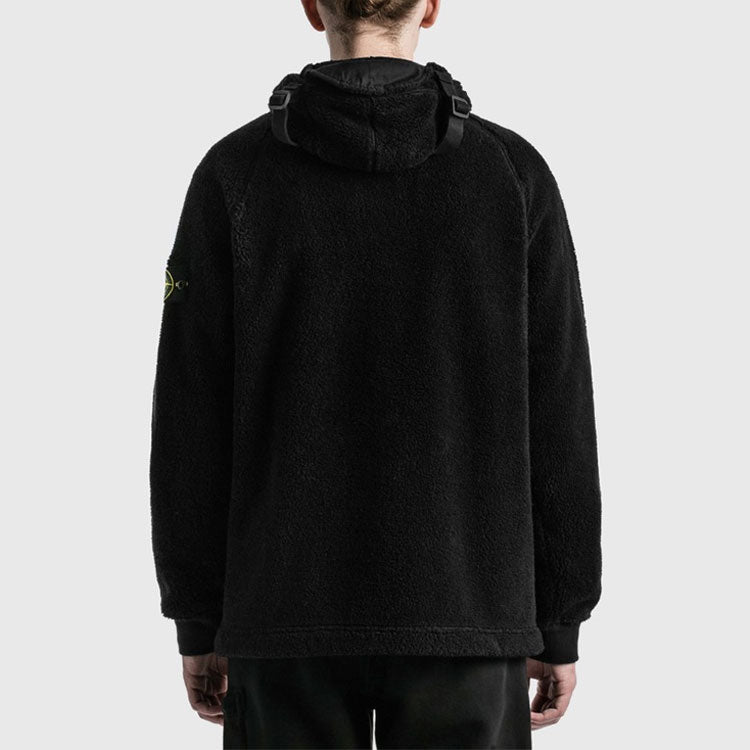 STONE ISLAND Cotton Pile Garment Dyed Sweatshirt 'Black' 751560134-V0029