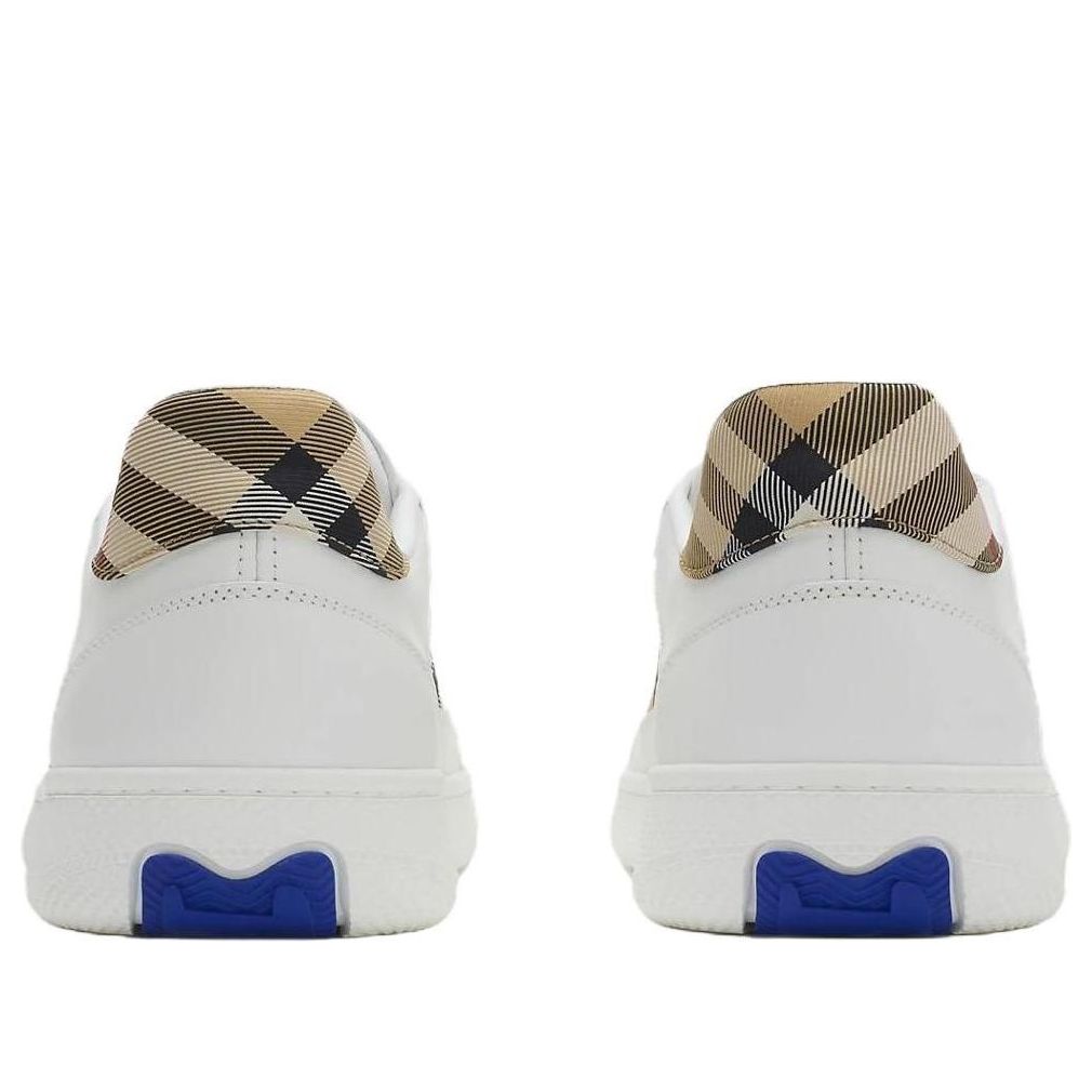 Burberry 26 Leather and Check Terrace Sneakers 'White Sand' 81086491