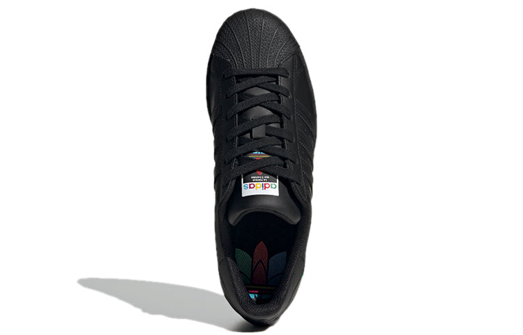 (WMNS) adidas originals Superstar 'Black Red Blue' FW3695