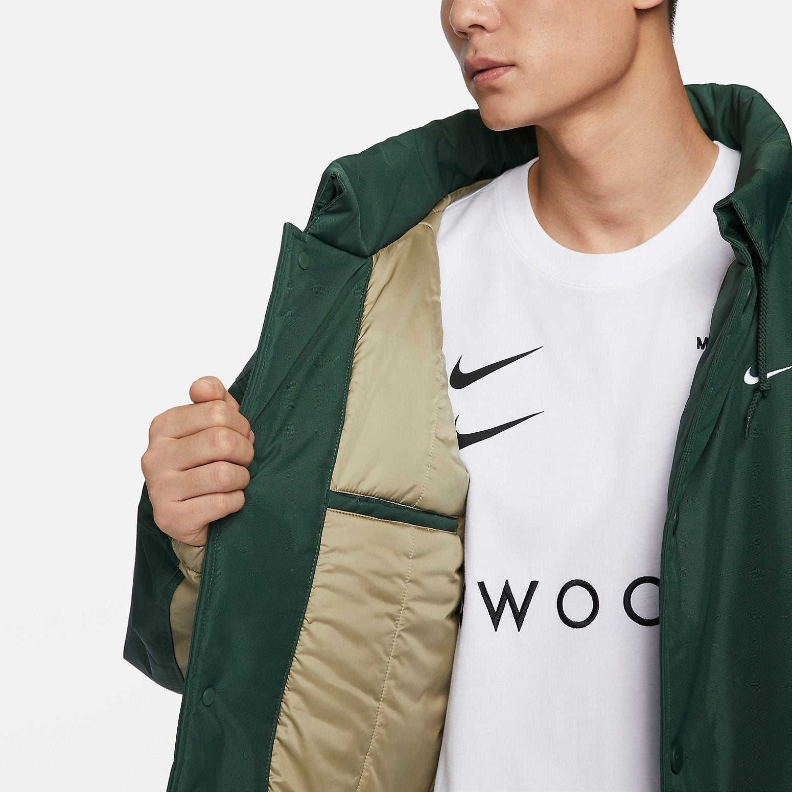Nike Sportswear Solo Swoosh Puffer Jacket 'Green' FB7853-323