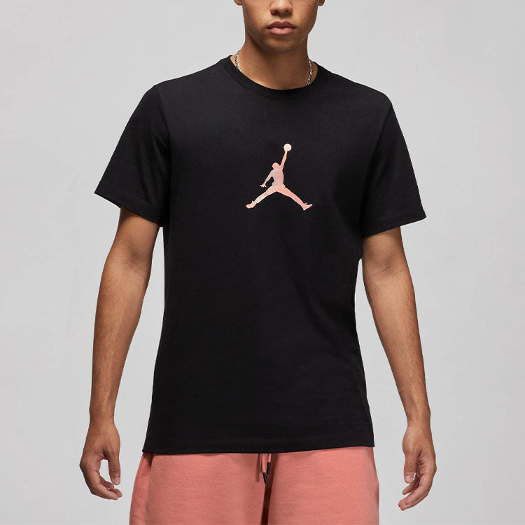 Air Jordan Sport DNA Solid Color Logo Alphabet Numeric Round Neck Short Sleeve Black DO8899-010