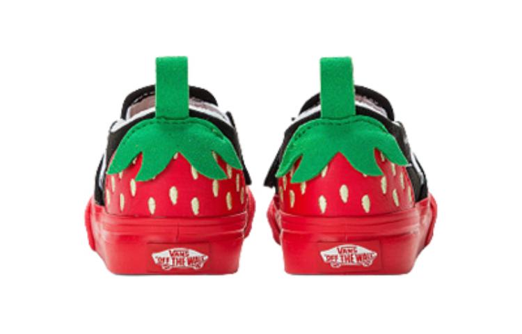 (TD) Vans Slip-On Velcro 'Black Red' VN0005WHREB