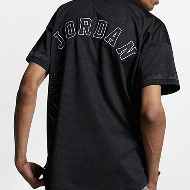 Men's Air Jordan Sports Basketball Black Jersey AO2827-010