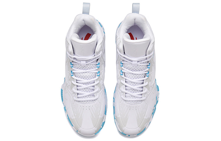 ANTA Badao Basketball High Top Shoes 'White Blue' 112141649S-3