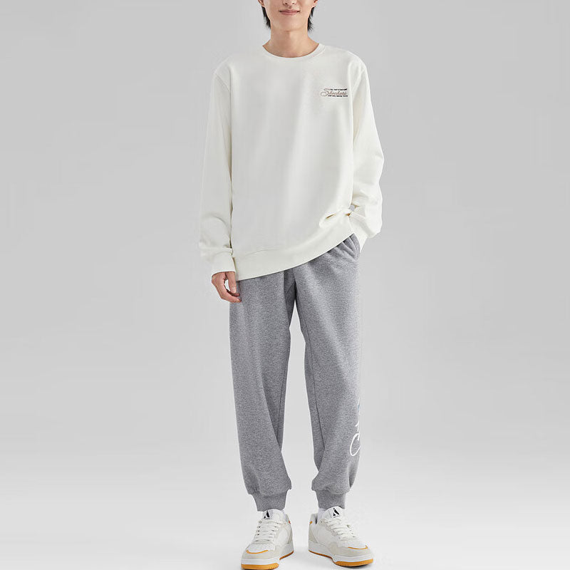 Skechers Letter Printed Crew Sweater 'White Gold' L423U073-0074