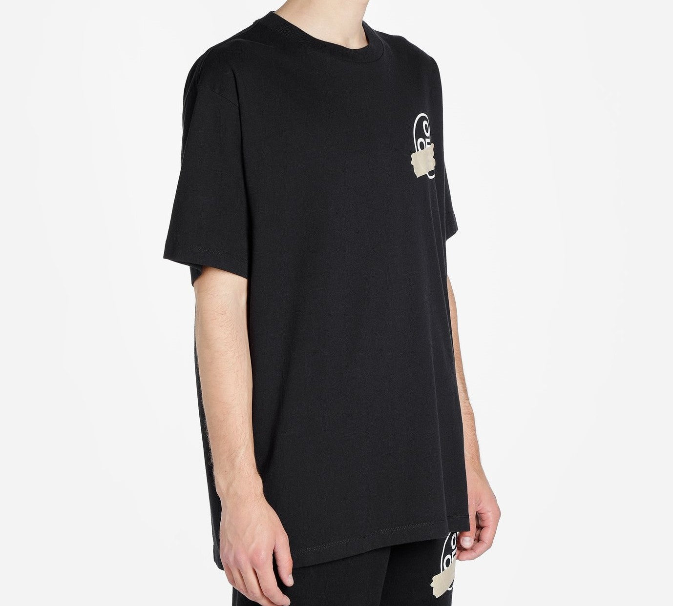 Off-White Tape Arrows Short Sleeve Over T-Shirt 'Black' OMAA038R201850021048