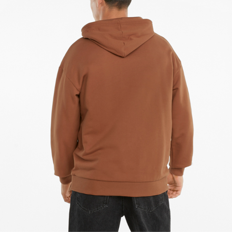 PUMA Classics Oversized Casual Sports Drawstring hooded Long Sleeves Coffee 533114-17