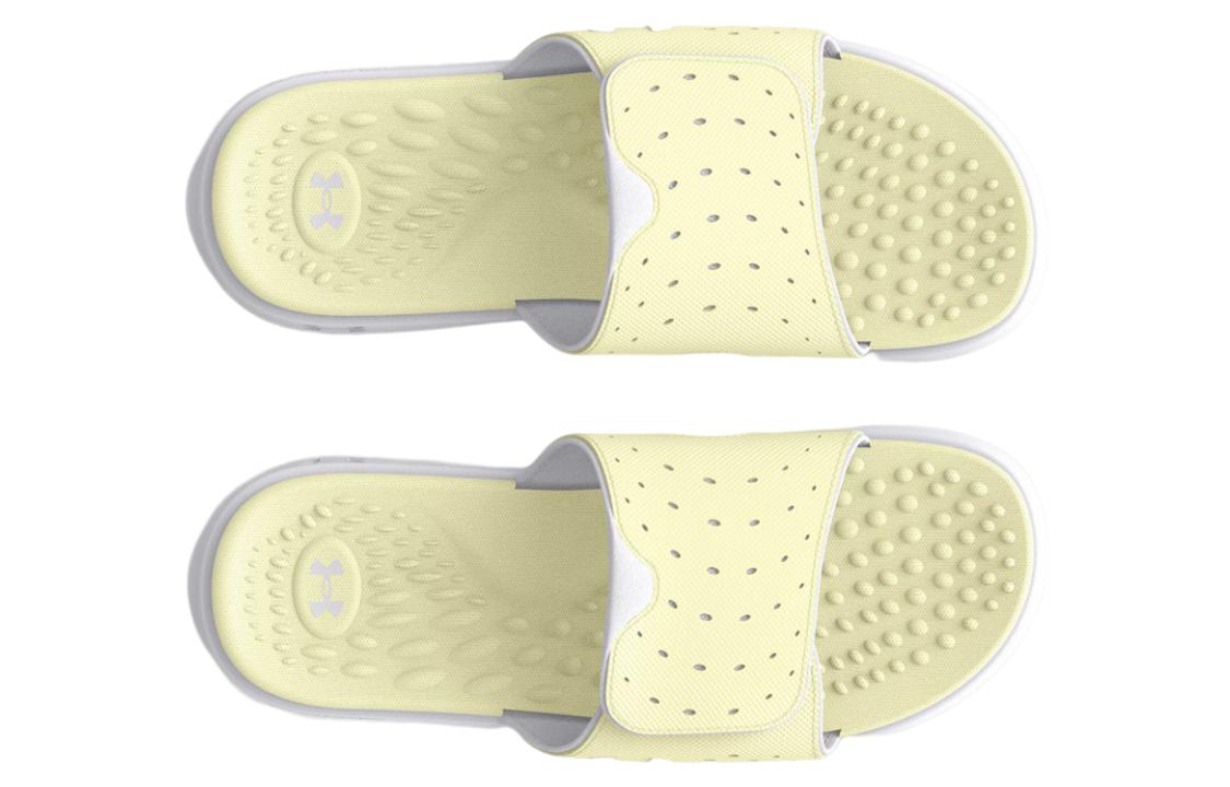 (WMNS) Under Armour Ignite Pro Slide 'Lemon Ice' 3026027-302