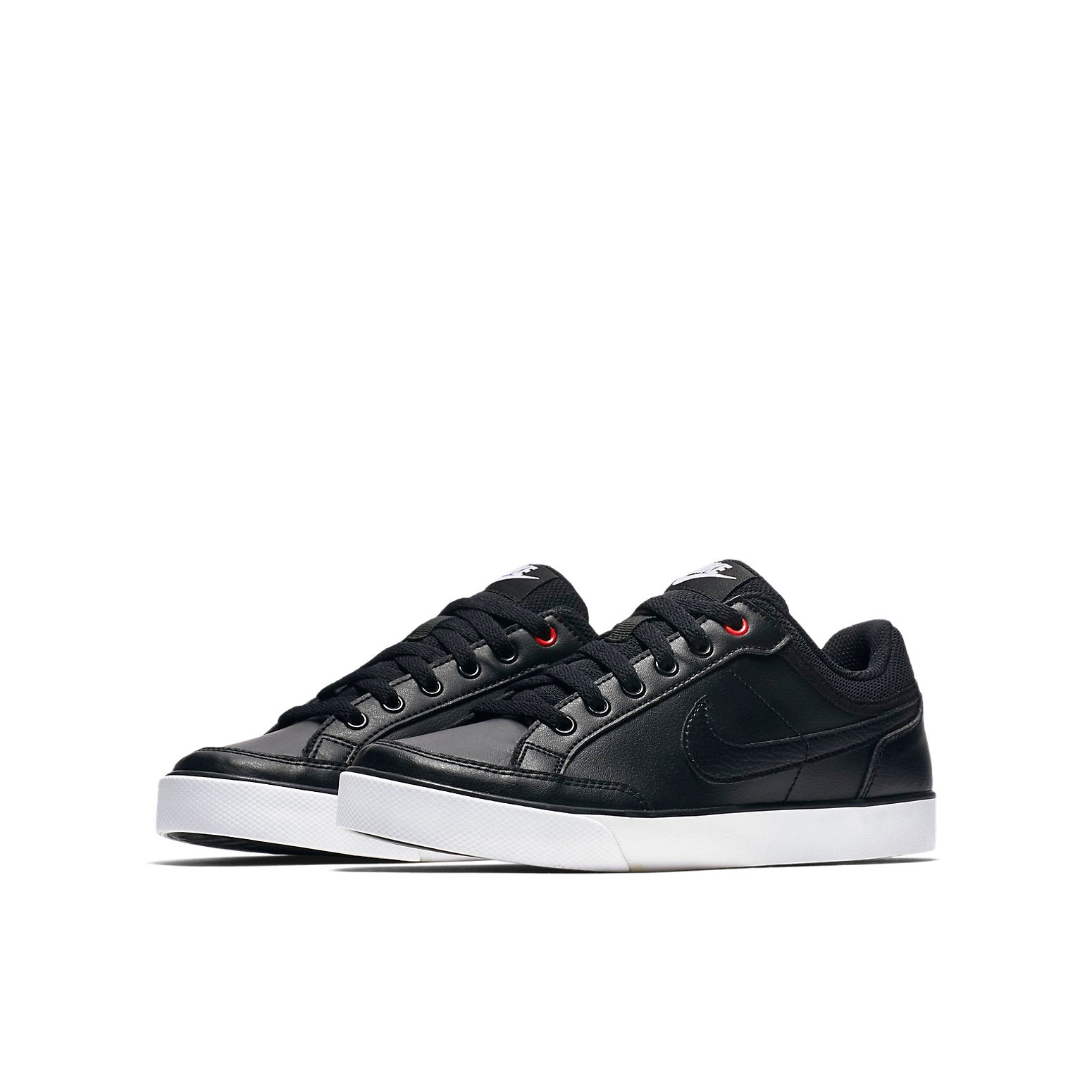 (GS) Nike Capri 3 LTR Leather 'Black White' 579947-014