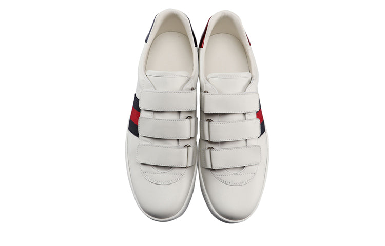 Gucci New Ace Grip-Strap Low 'White' 548699-DOPE0-9095