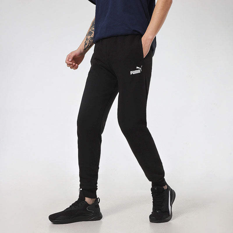 PUMA Essentials Logo Pants 'Black White' 588671-01