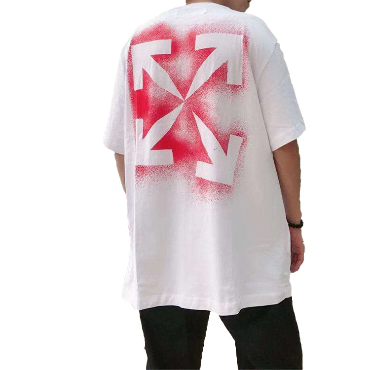 Off-White Stencil Arrows Printing Short Sleeve White OMAA038E20JER0030125