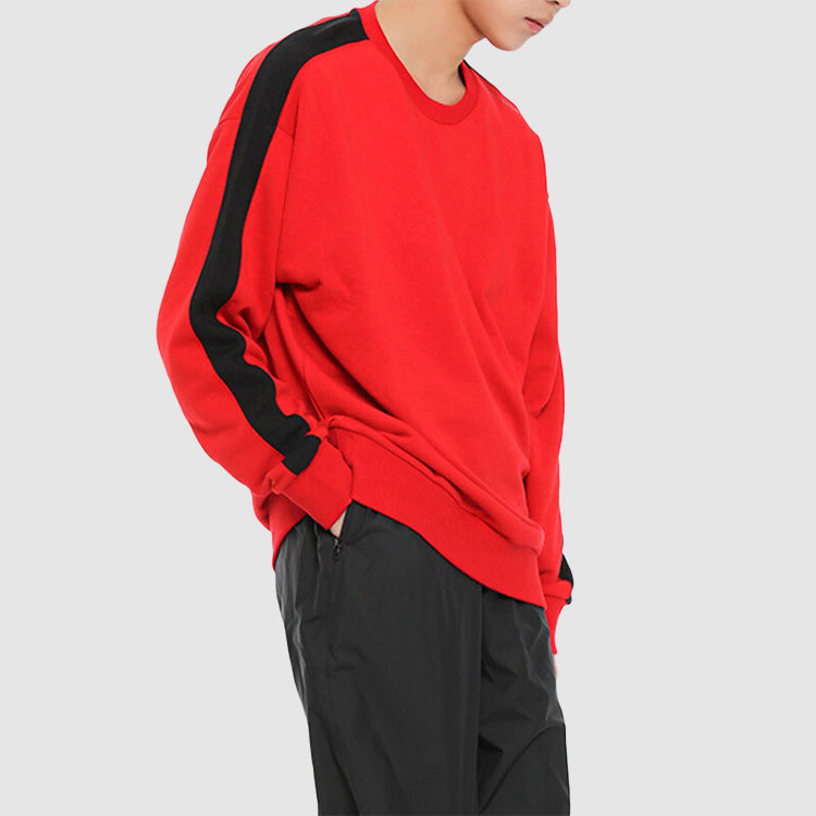 Converse Track Taping Crew Neck Sweatshirt Asia Sizing 'Red' 10017989-A03