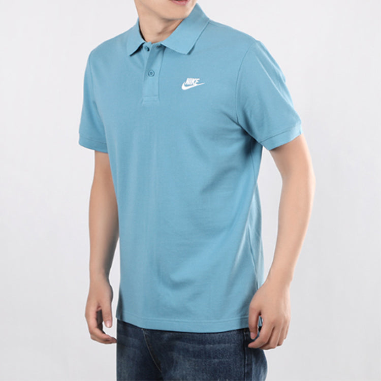 Nike Sportswear lapel Short Sleeve Polo Shirt Blue CJ4457-424