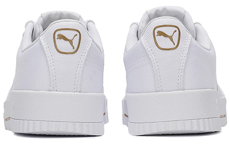 (WMNS) PUMA Carina Summer Cat Leisure Board Shoes White/Golden 373997-12