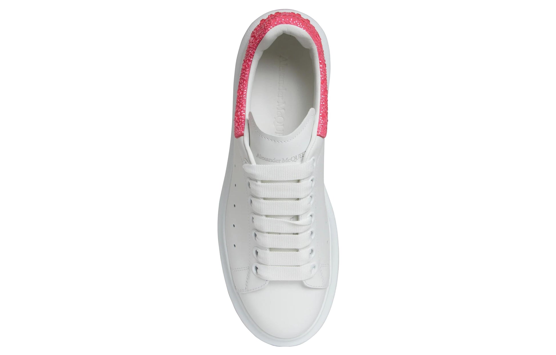 (WMNS) Alexander McQueen Oversized Sneaker 'White Pink Glitter' 718243WICY98844