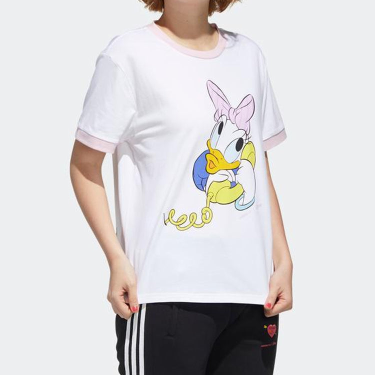 (WMNS) adidas neo Dsny Cp Tee Disney Donald Duck Sports Short Sleeve White GJ5623