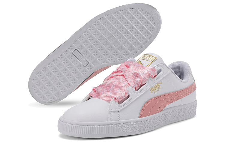 (WMNS) PUMA Basket Heart Reinvent Shoes White/Pink 369935-01