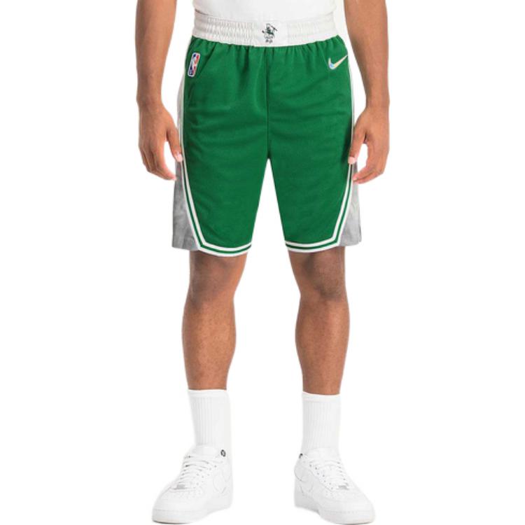 Men's Nike Boston Celtics Colorblock Straight Shorts Green DB4127-312