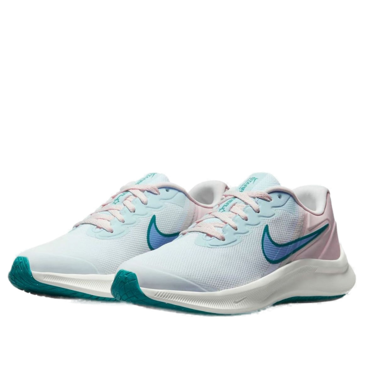 (GS) Nike Star Runner 3 'White Pink Mineral Teal' DA2776-102