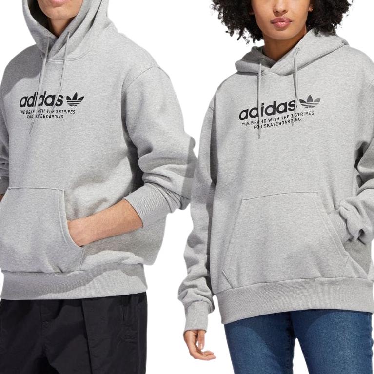 adidas originals Skateboarding 4.0 Logo Hoodie 'Medium Grey Heather' HM2585