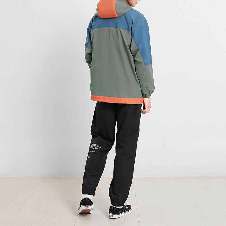 Men's Vans Work Weird Colorblock Casual Sports Jacket Olive Green VN0A4MLHDB0