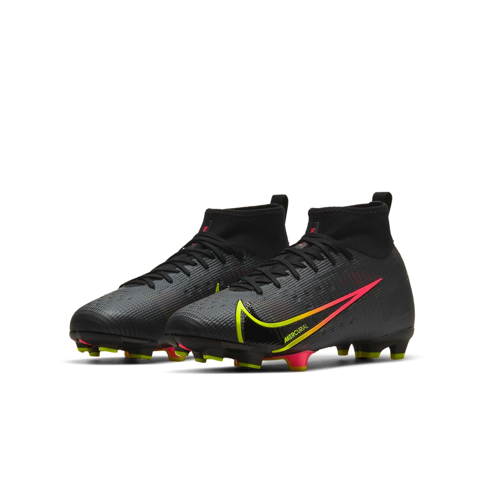 (GS) Nike Mercurial Superfly 8 PRO FG 'Black Red Yellow' CV0804-090