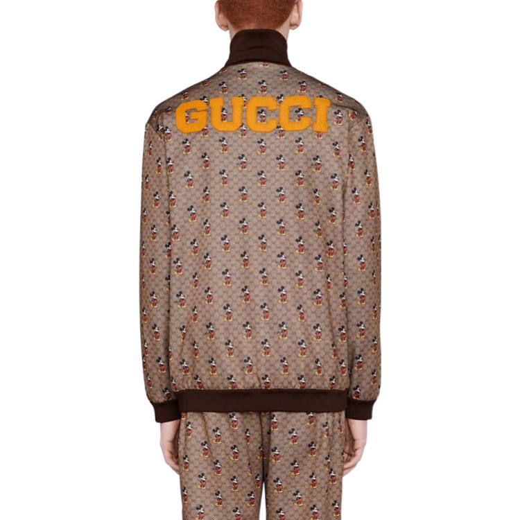 Gucci x Disney Full-Printed Mickey Pattern Long Sleeve Jacket For Men Brown 604210-XJB64-2100
