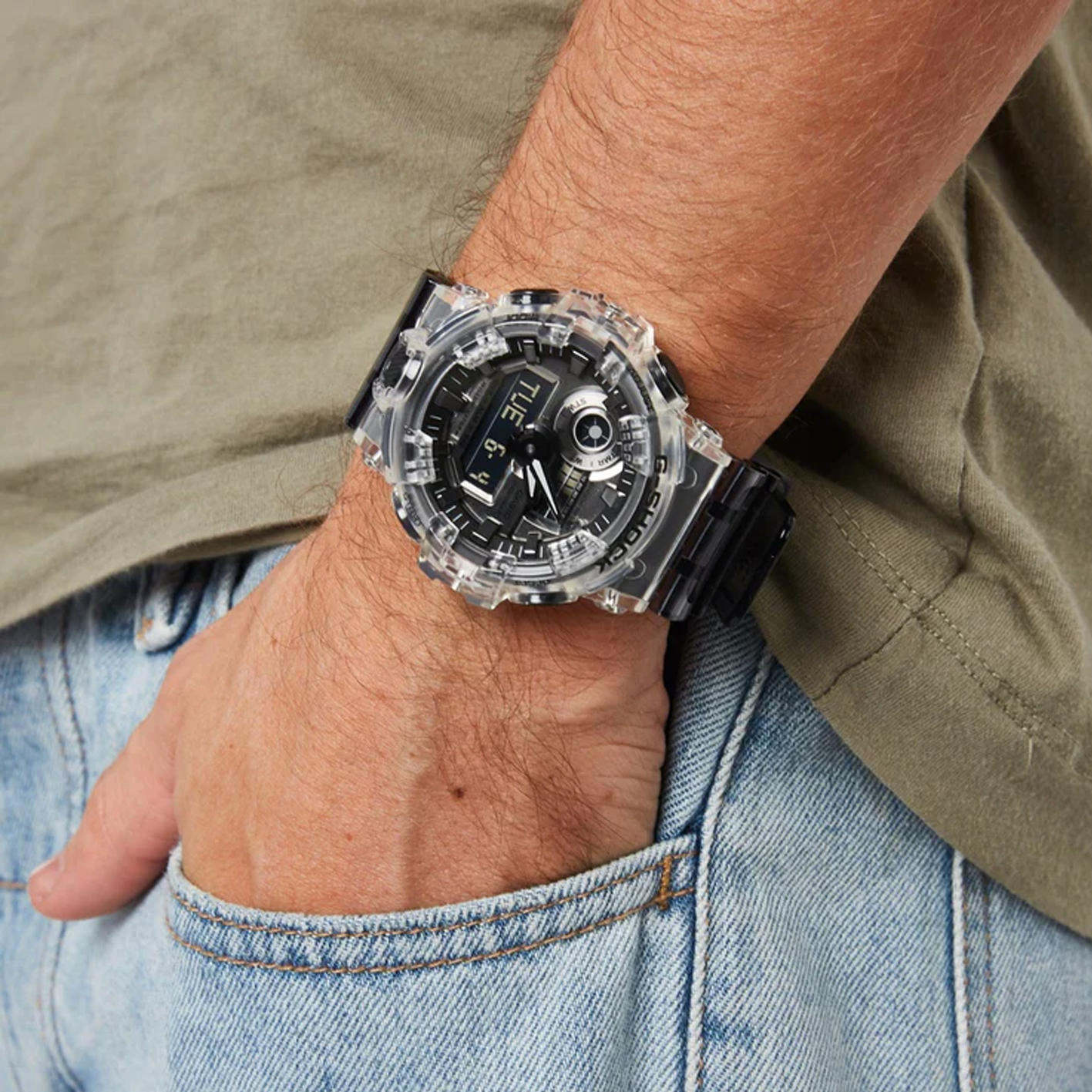 CASIO G-Shock Analog-Digital Translucent Grey' GA700SK-1ACR