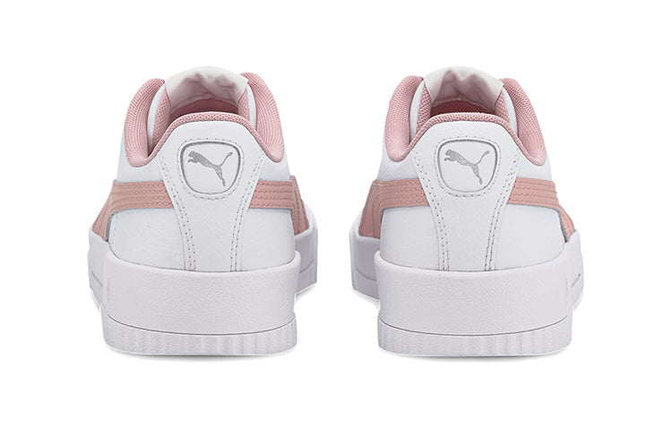 (GS) PUMA Carina L Casual Board Shoes White/Pink 370677-13