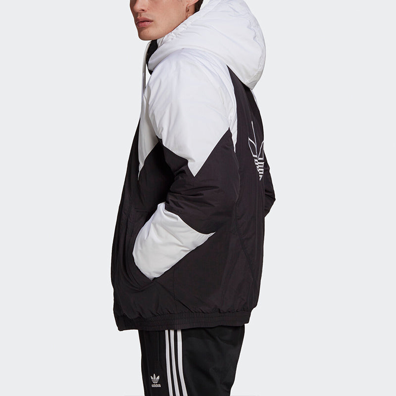 adidas originals Padded Adicolor Stay Warm Colorblock Sports Hooded Padded Jacket Black GE1301