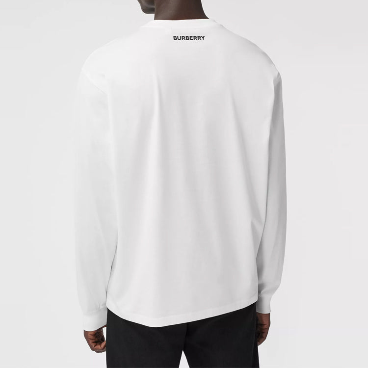Men's Burberry SS21 Pattern Long Sleeves White 80375641