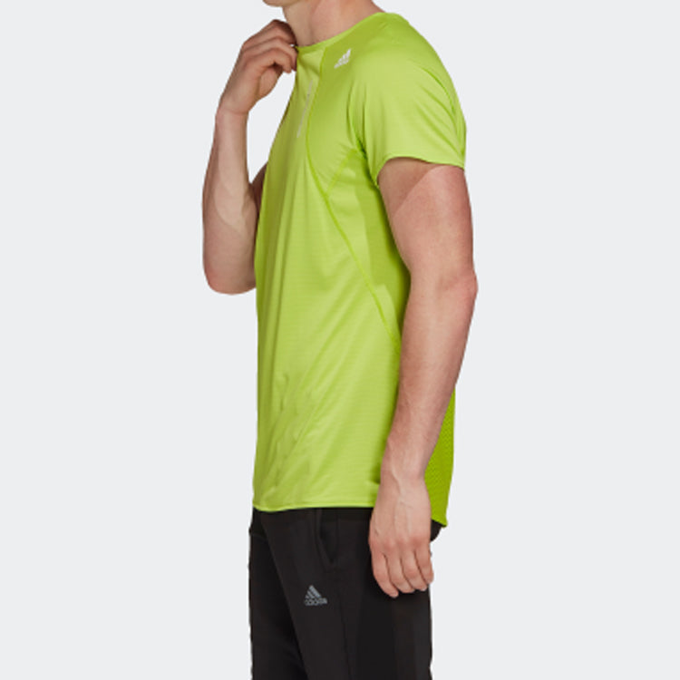adidas HEAT.RDY TEE M Running Sports Short Sleeve Yellow FK0740